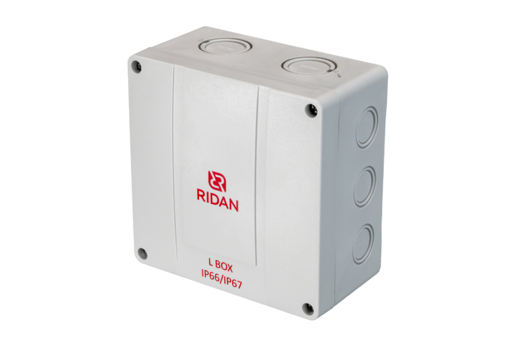 Коробка распределительная Ridan L BOX (Бокс), 140х140х79 мм, IP66/IP67, серая, 21RT0934R